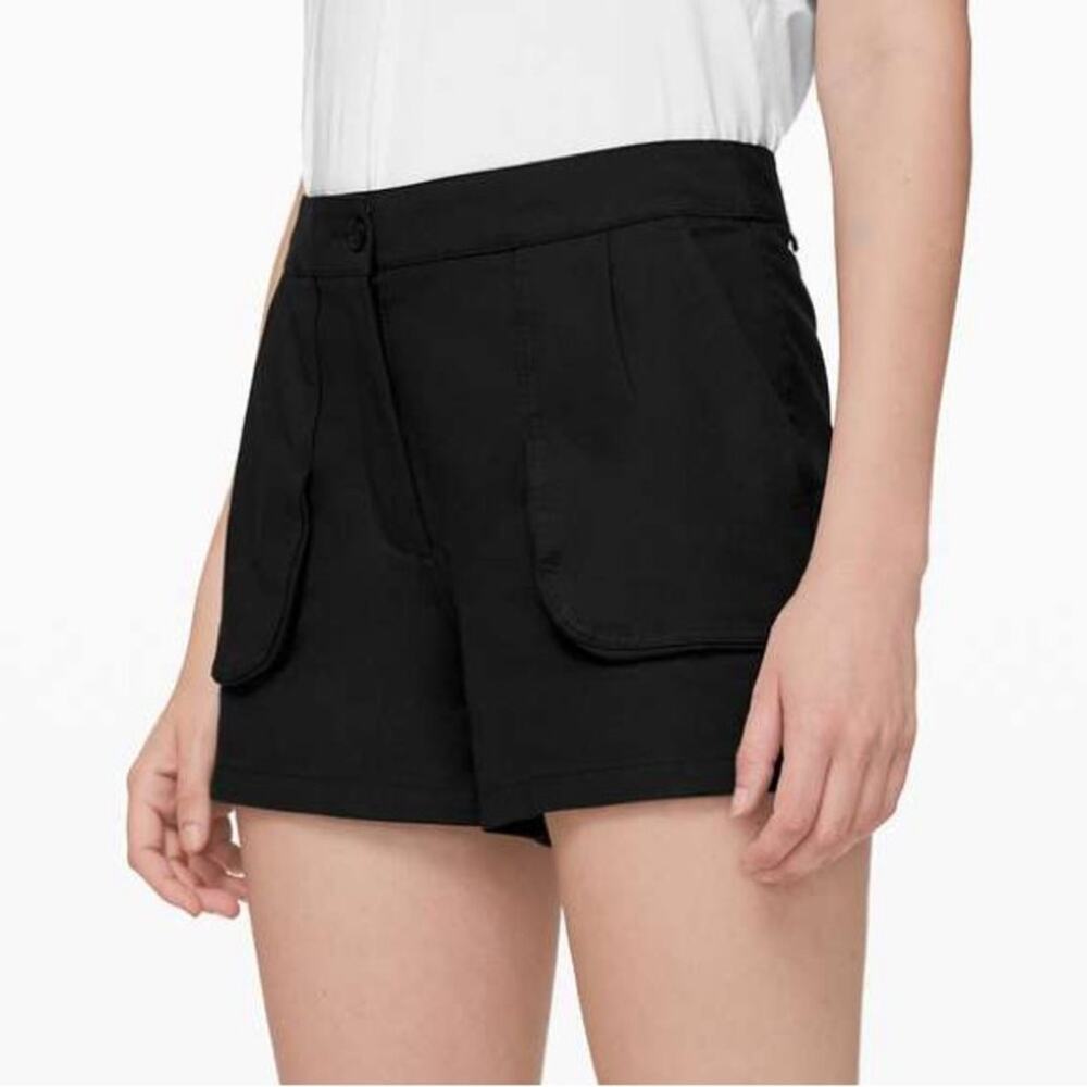 Lululemon This Instant High Rise Utility Pocket Shorts Black Size 8